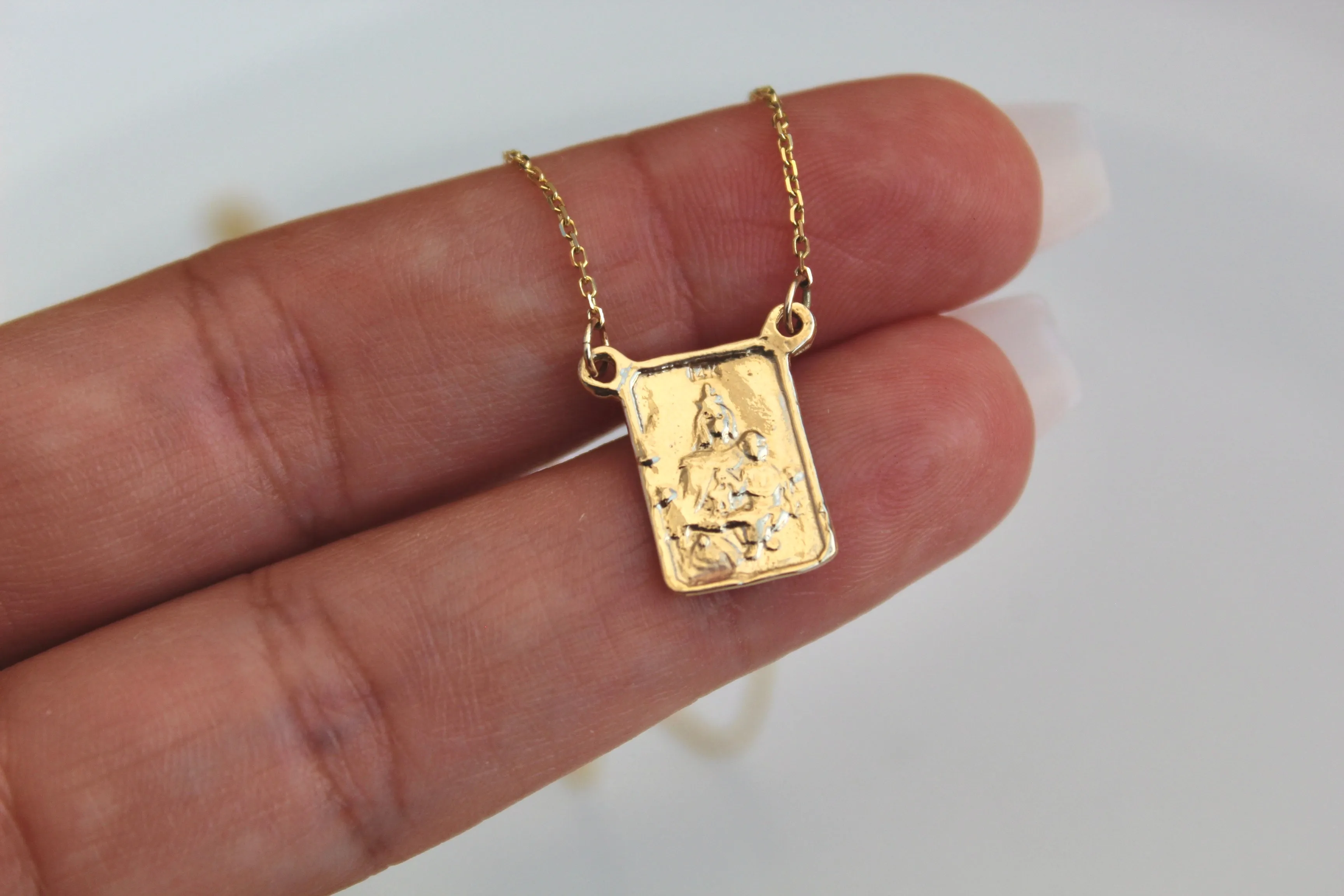 14K Gold Scapular