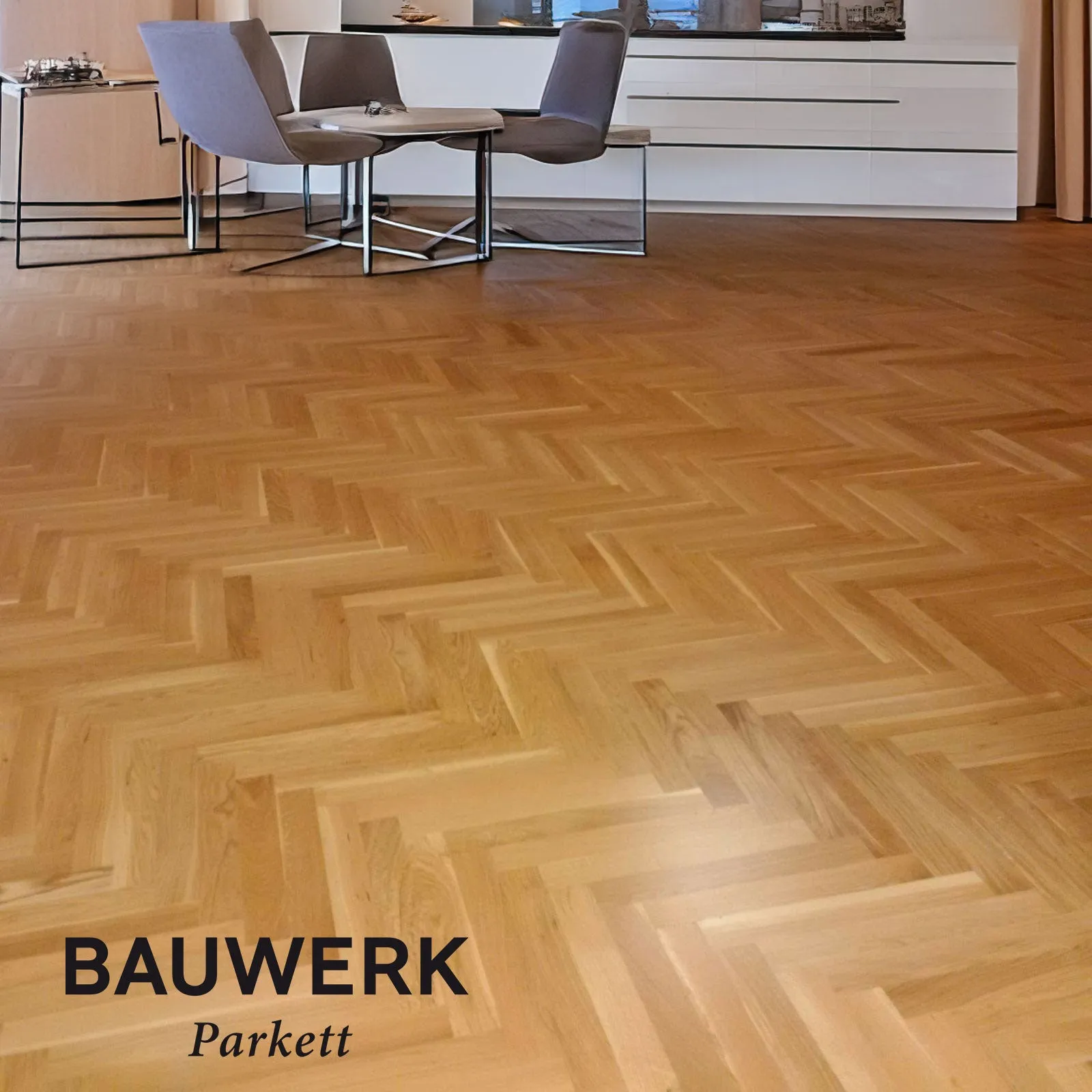 27,90€ mq ***STOCK AD ESAURIMENTO***Pacchi da 2,13mq di  Prefinito BAUWERK Monopark Rovere Spina 9,6x65x455 Verniciato (non nodato)