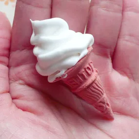 3D Flexible Mold Silicone Mold - Ice Cream Sugar Cone (36mm) Miniature Food, Sweets, Jewelry, Charms (Clay, Fimo, Resins, Fondant) MD285