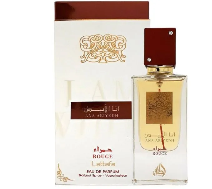 Ana Abiyedh Rouge By Lattafa Eau de Perfume Spray  2.0 Oz 60 ml