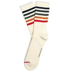 Athletique Classique Super Stripes Socks Off White / Navy / Forrest Green / Army / Honey / Mailbox Red