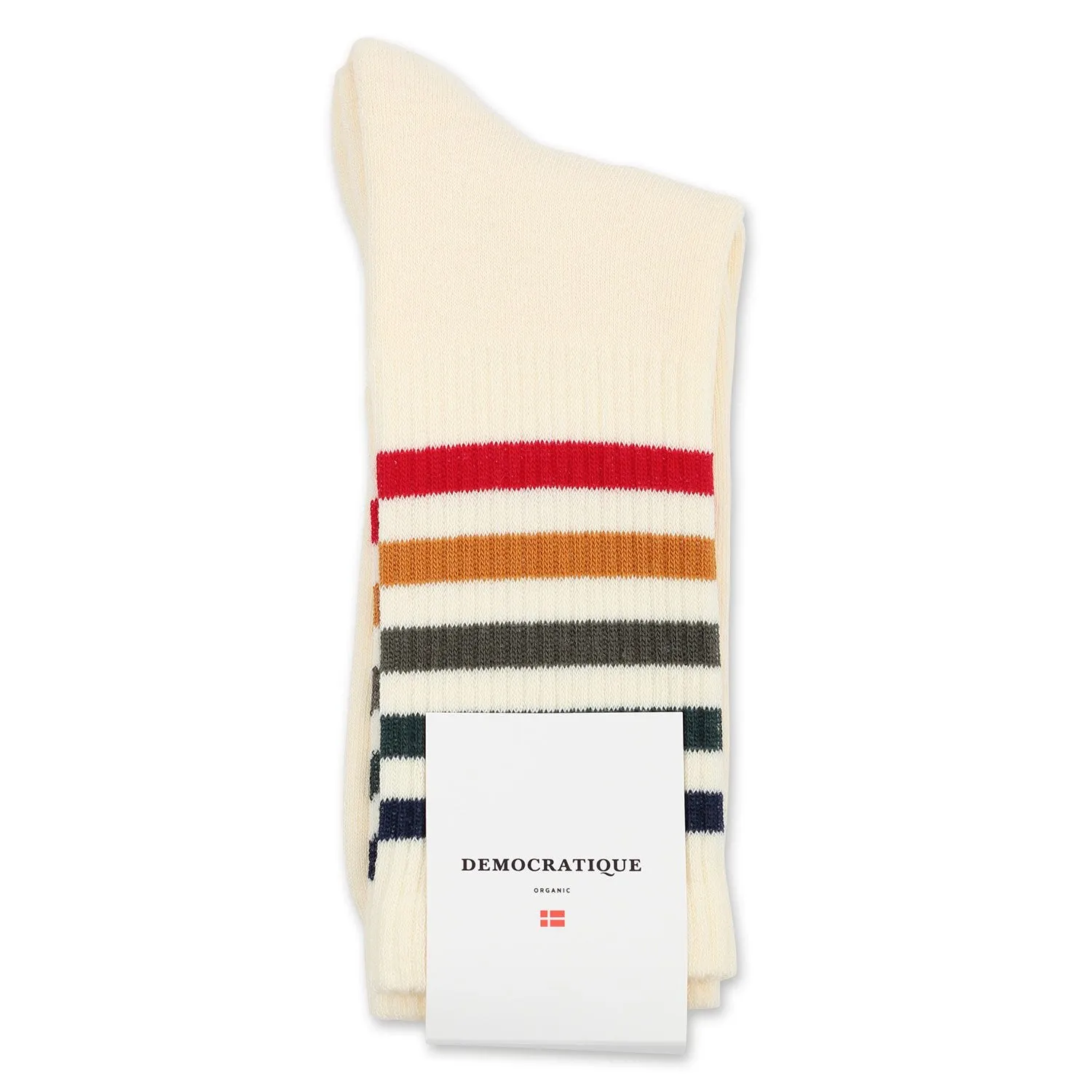 Athletique Classique Super Stripes Socks Off White / Navy / Forrest Green / Army / Honey / Mailbox Red