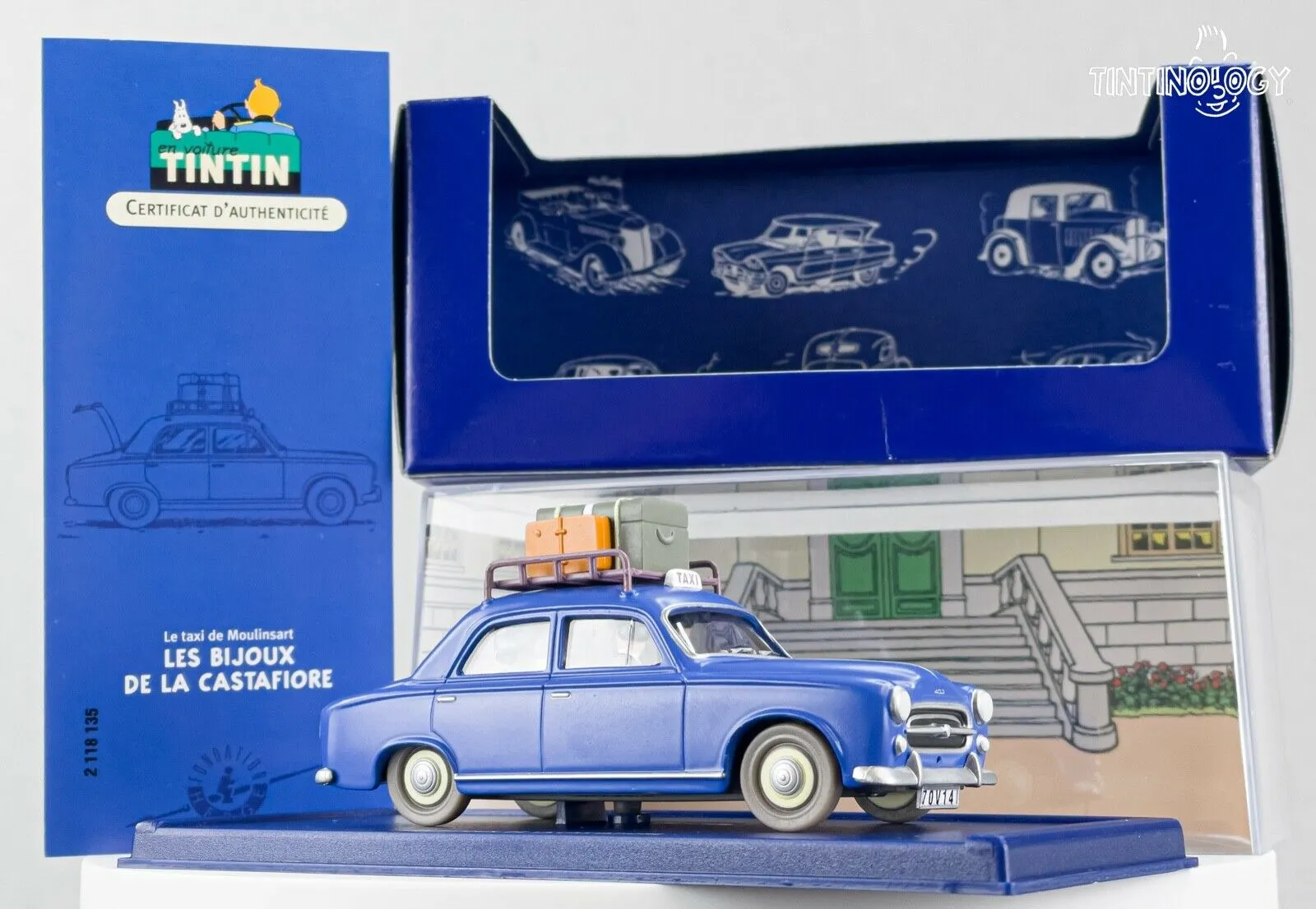 ATLAS TINTIN CAR # 35 Peugeot 403 Castafiore Emerald Herge model car 1/43 Scale