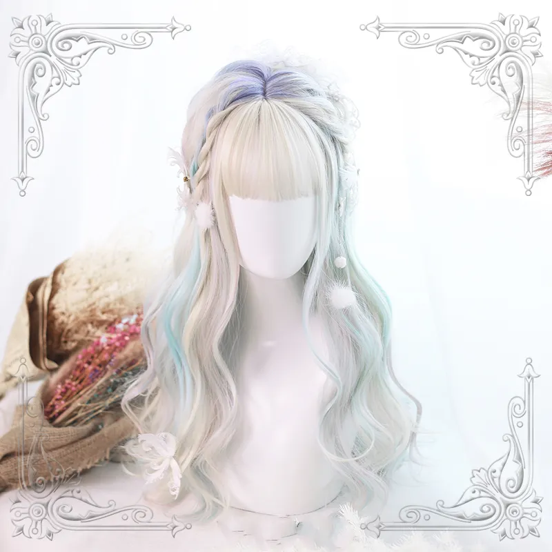 Aurora color pick dyed long curly wig by0993