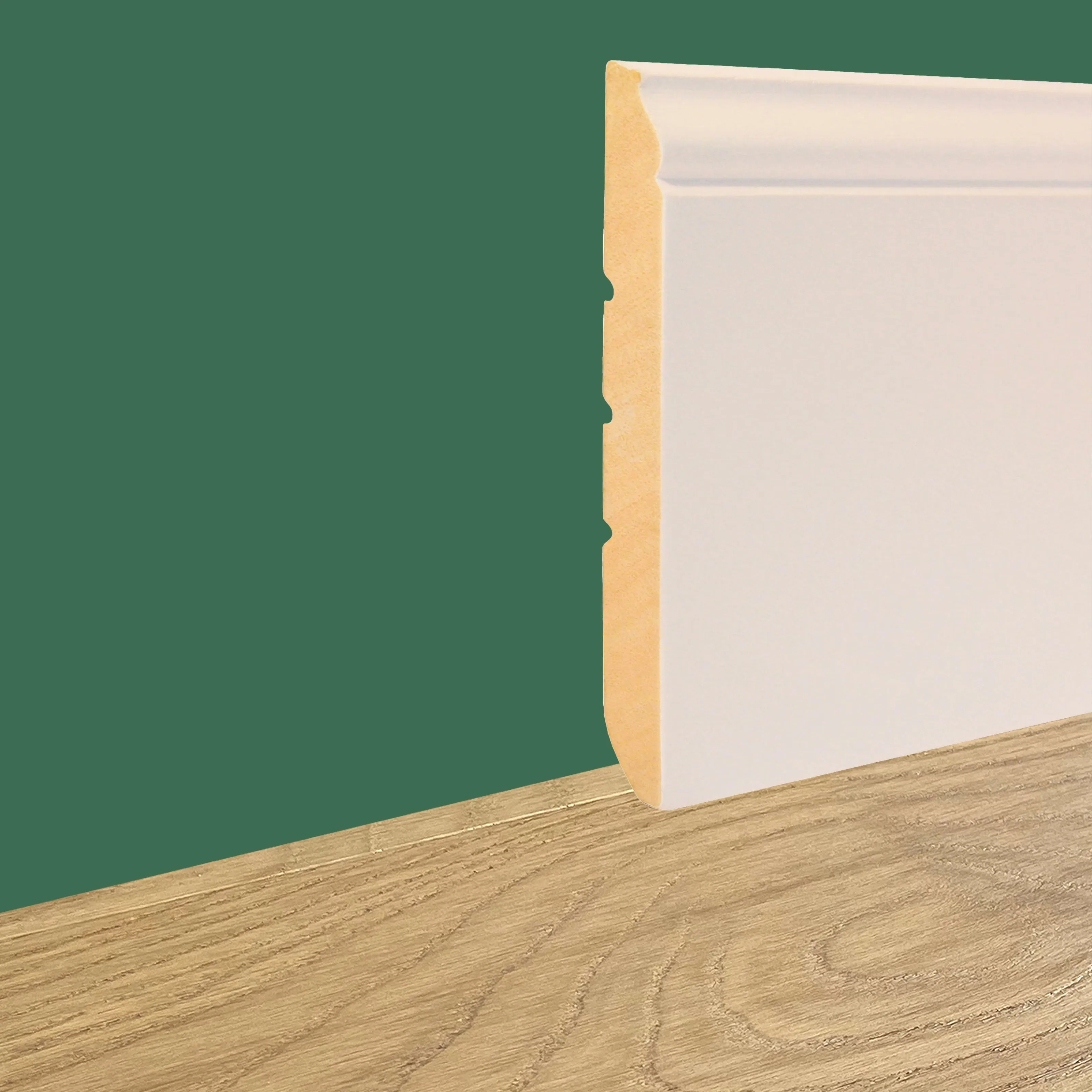 Battiscopa Ducale Caroline 130X13mm IN LEGNO MASSELLO Laccato Bianco o 9010