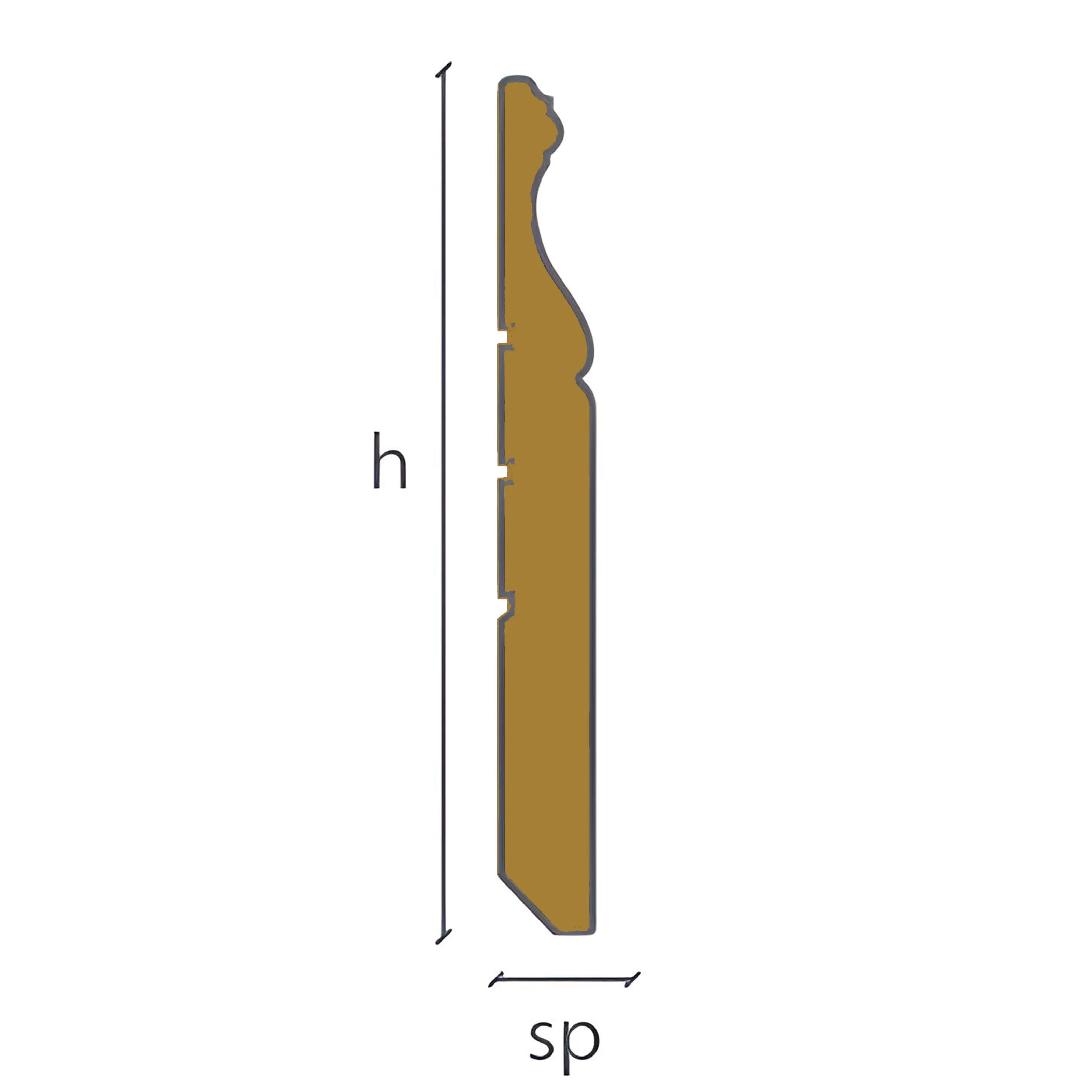 BATTISCOPA LIBERTY IN LEGNO MASSELLO 140X16mm finiture Classiche anticate