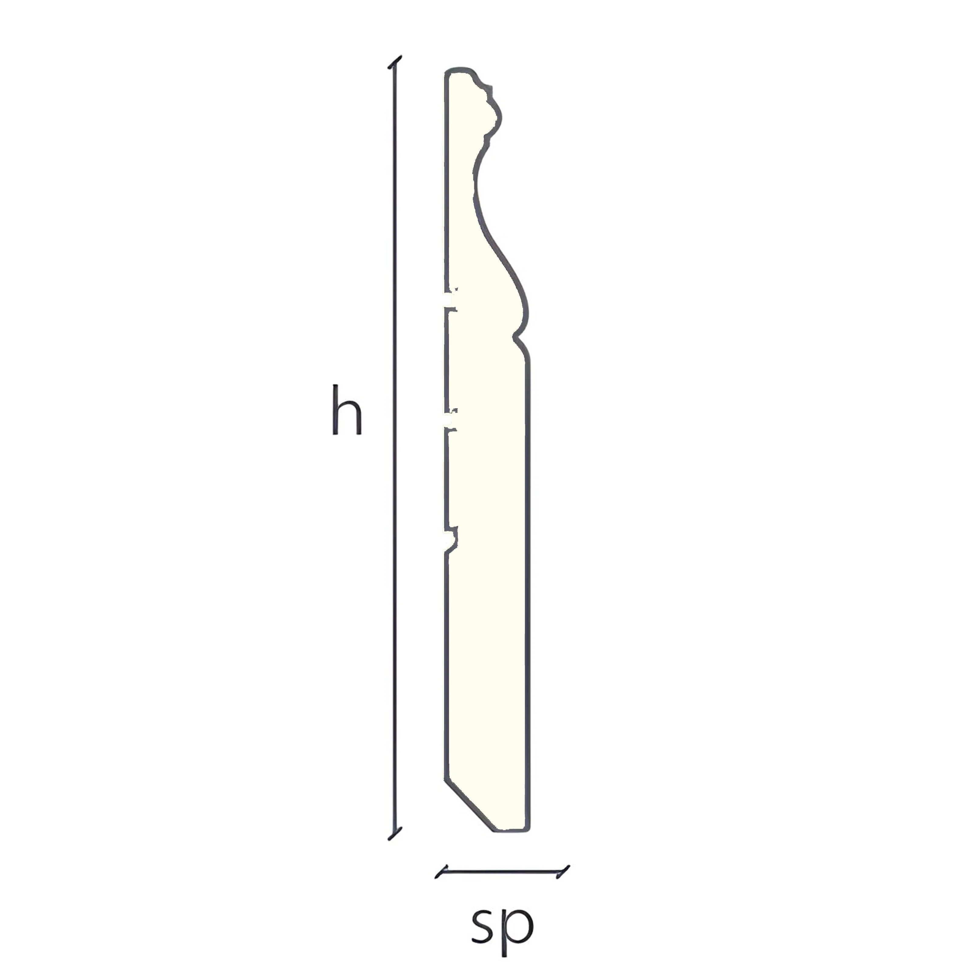 BATTISCOPA LIBERTY IN LEGNO MASSELLO 140X16mm finiture Classiche anticate