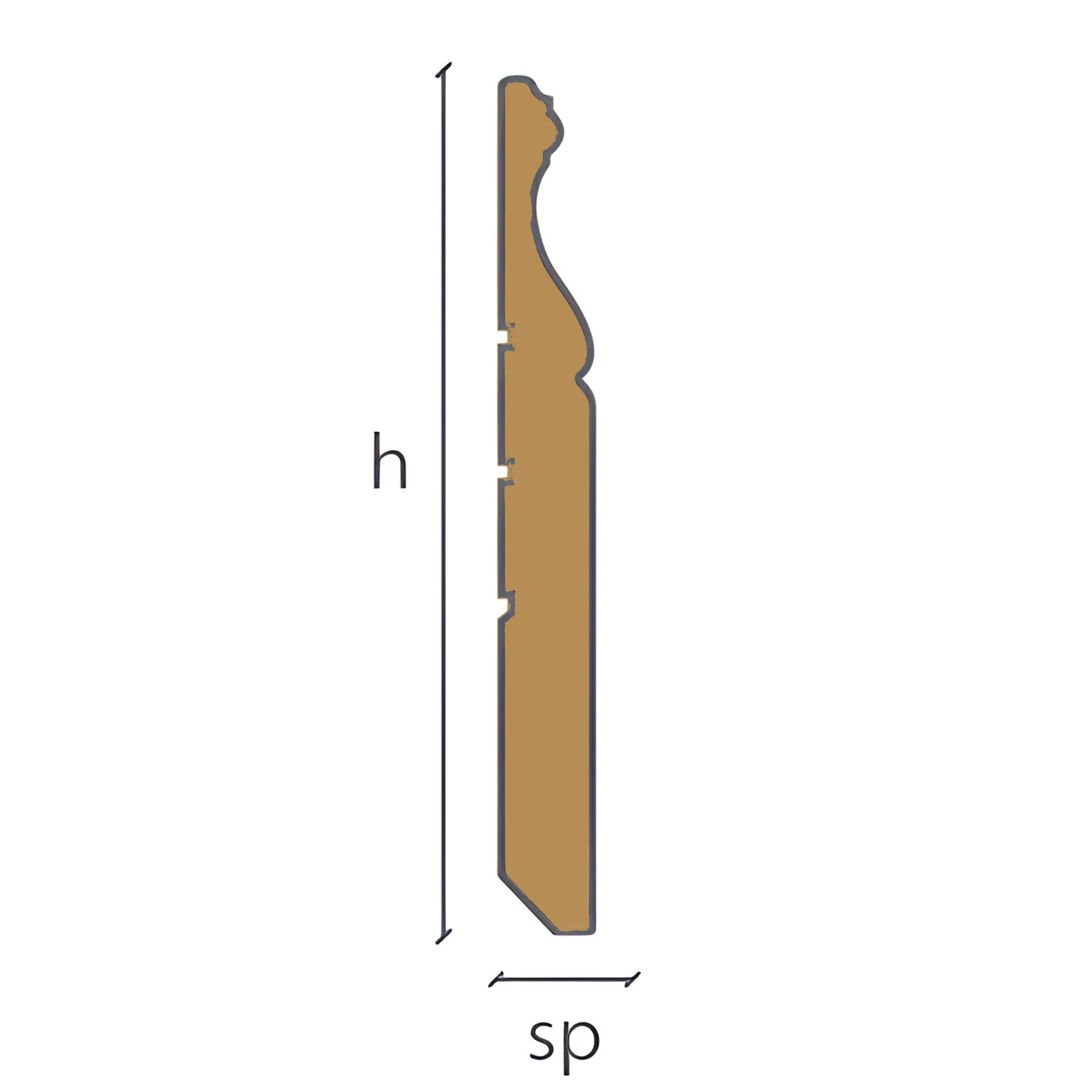 BATTISCOPA LIBERTY IN LEGNO MASSELLO 140X16mm finiture Classiche anticate