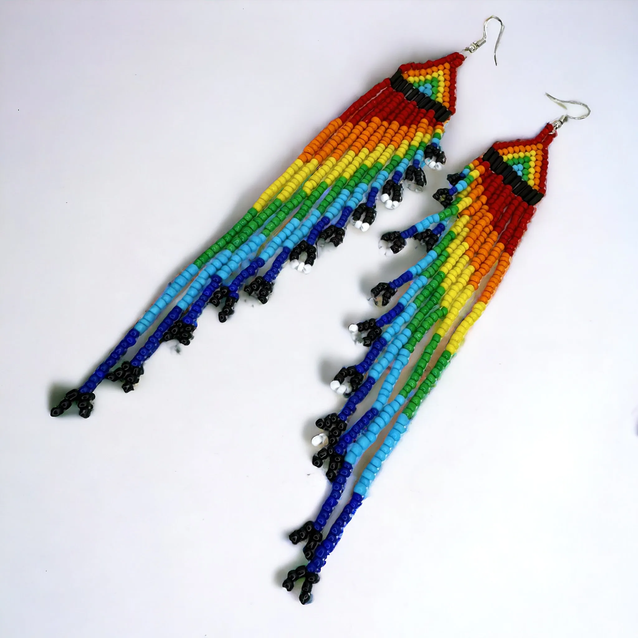 Beaded Rainbow Earrings - Rainbows, PRIDE Earrings, Rainbow Earrings, Pride Accessories, LGBTQ, Rainbow Accessories