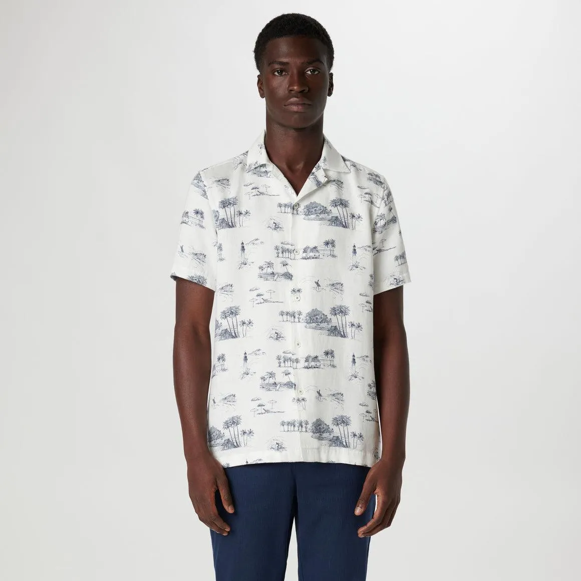 Bugatchi - Chemise à manches courtes Jackson Retro Coastal