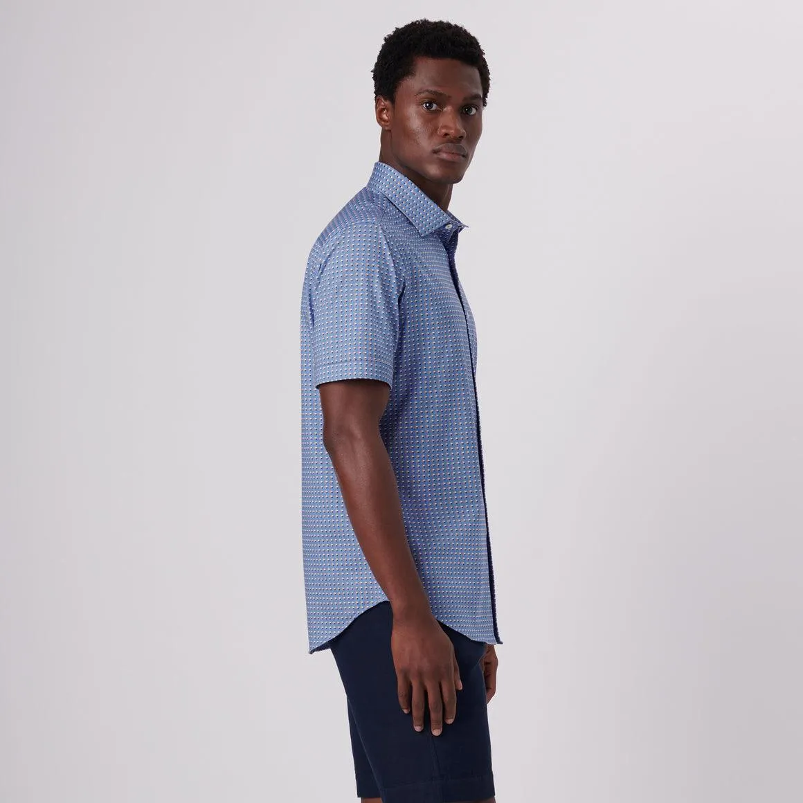 Bugatchi - Miles - Chemise manches courtes motifs OOOHCOTTON©