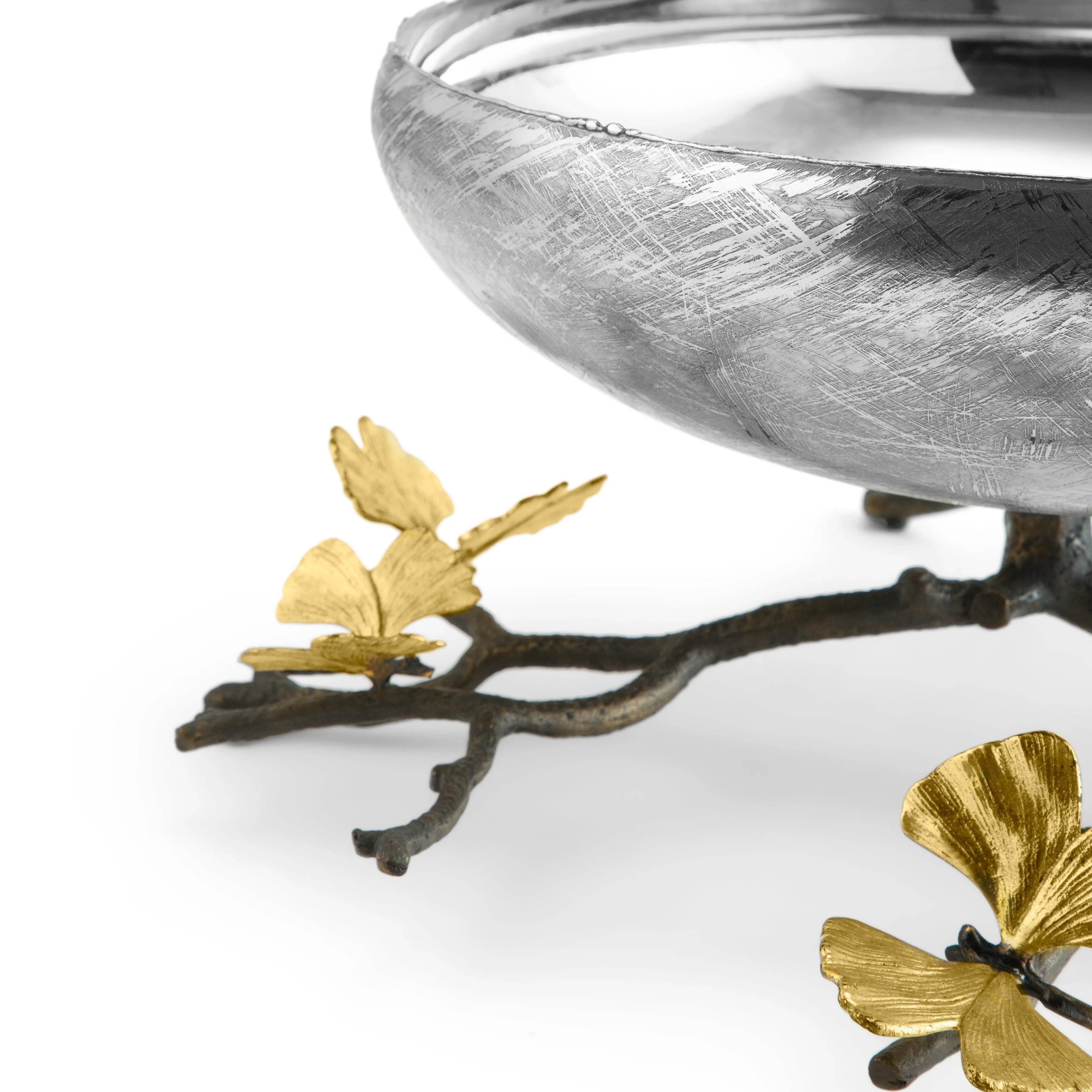 Butterfly Ginkgo Footed Bowl