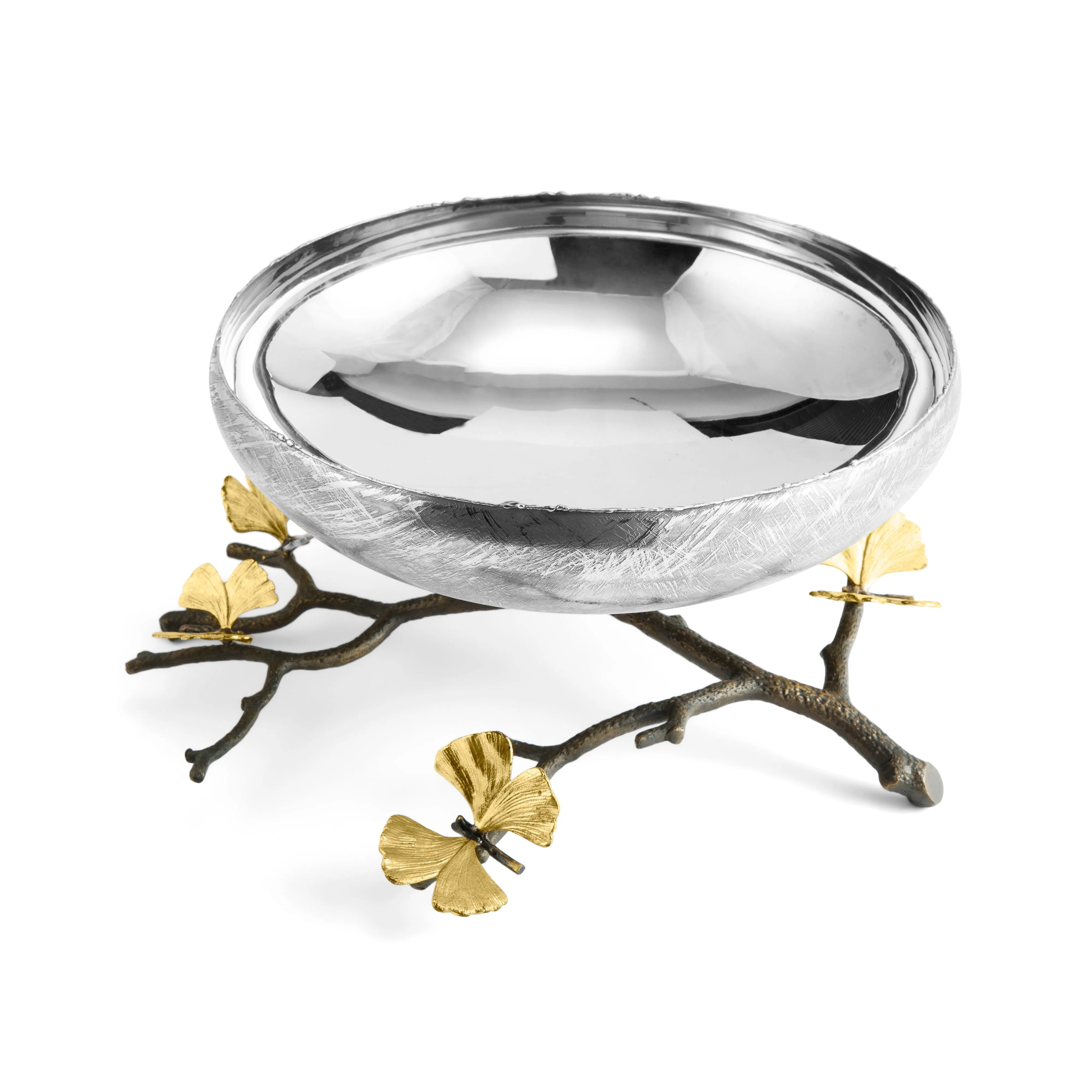 Butterfly Ginkgo Footed Bowl