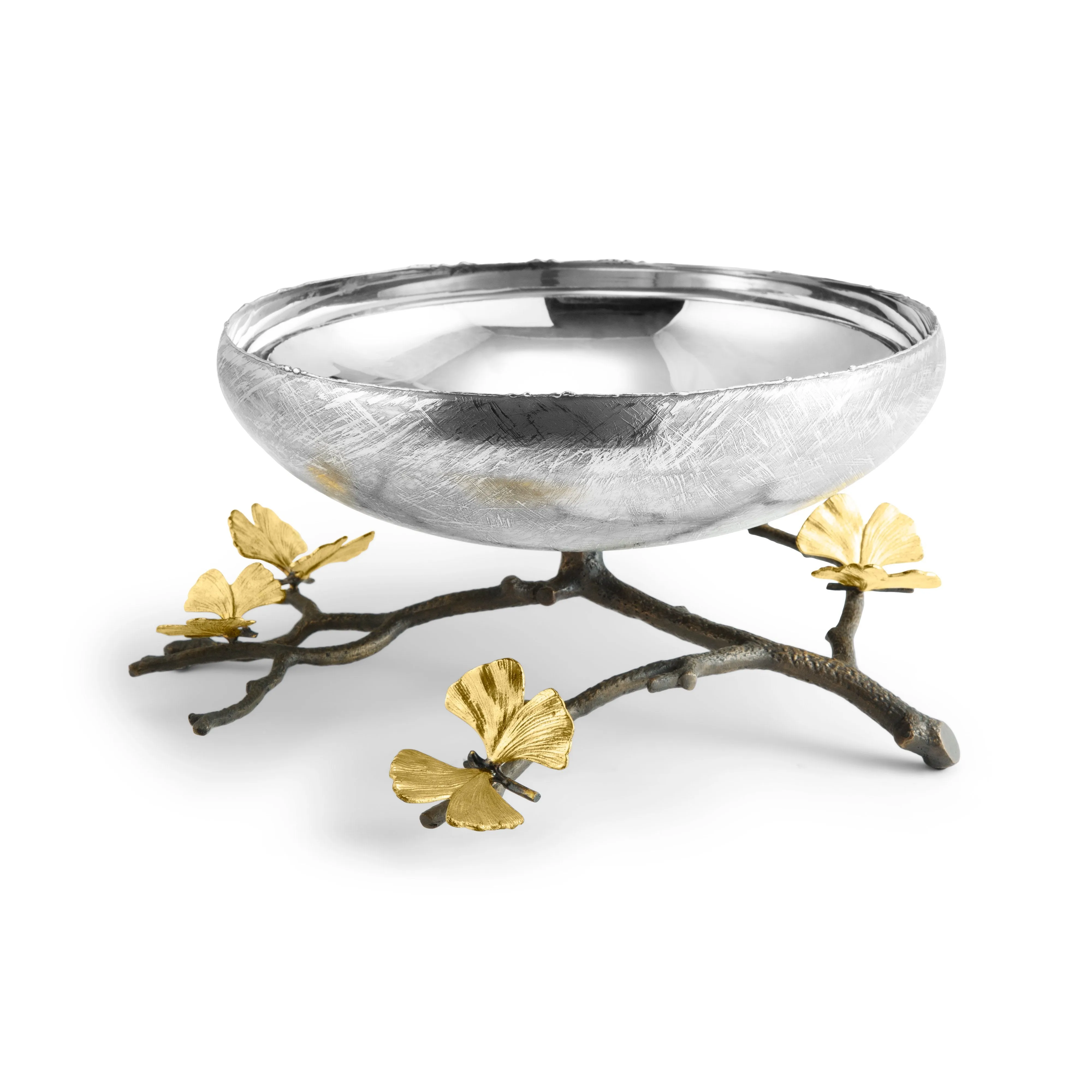 Butterfly Ginkgo Footed Bowl