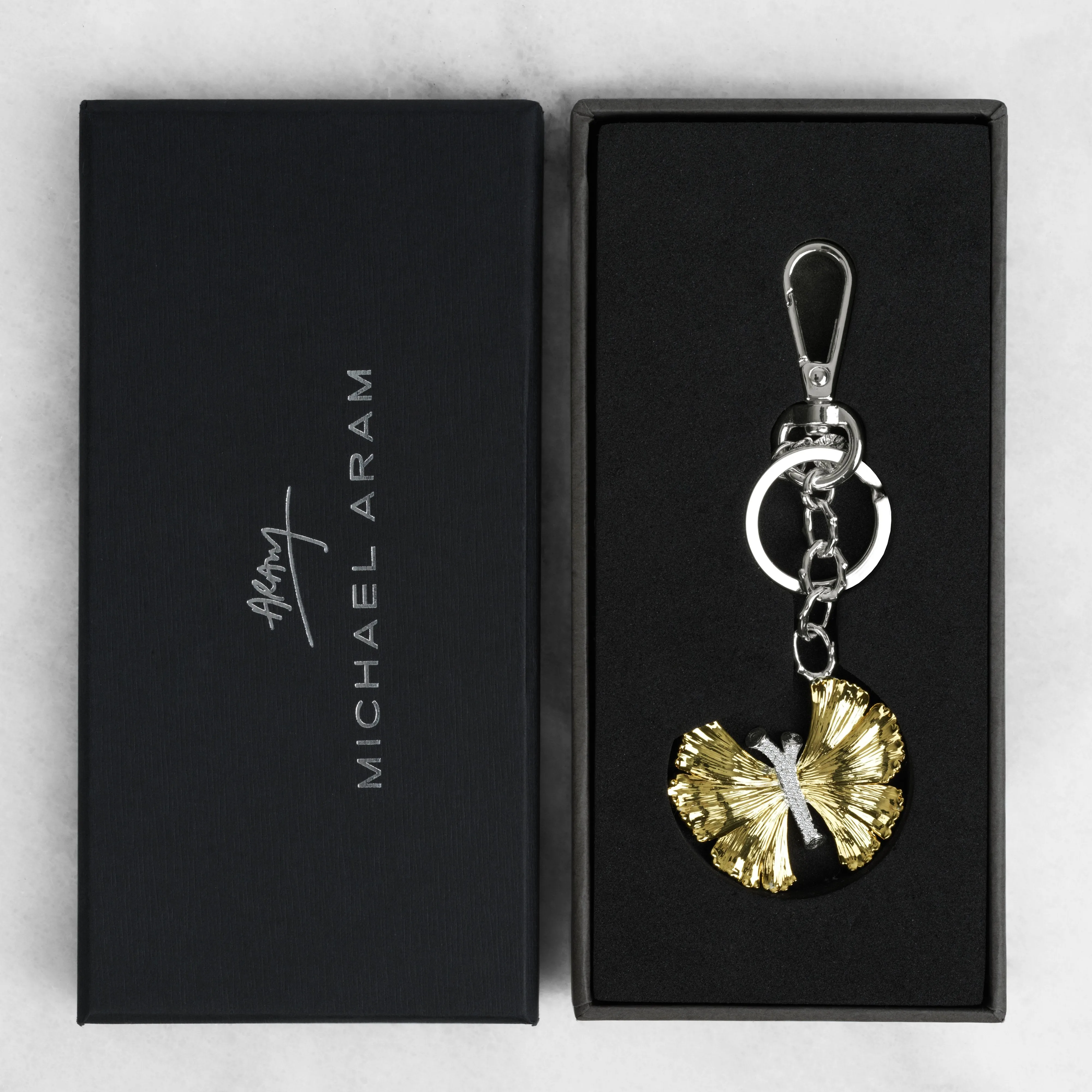 Butterfly Ginkgo Keychain