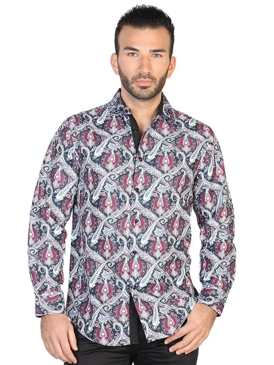 Camisa Casual Manga Larga para Hombre 'El Señor de los Cielos' *ROJO-43059*