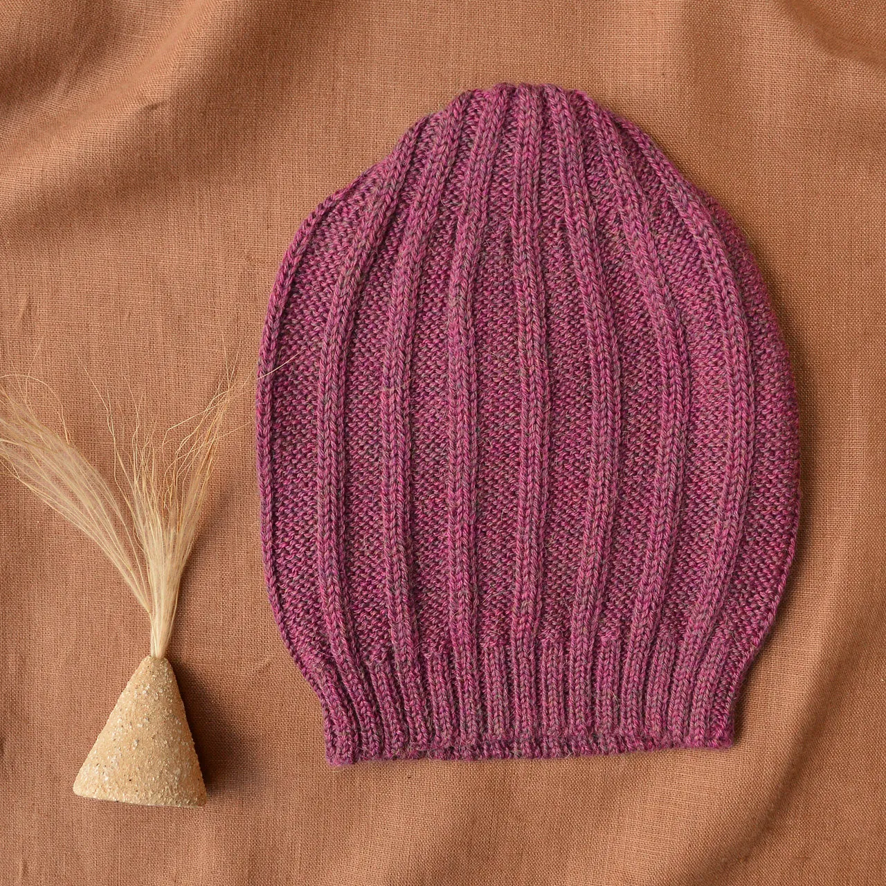 Child's Rib Beanie in 100% Alpaca *Last One!