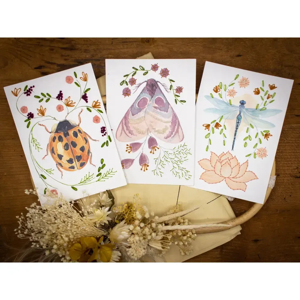 Embroidery Cards - Kit on Paper