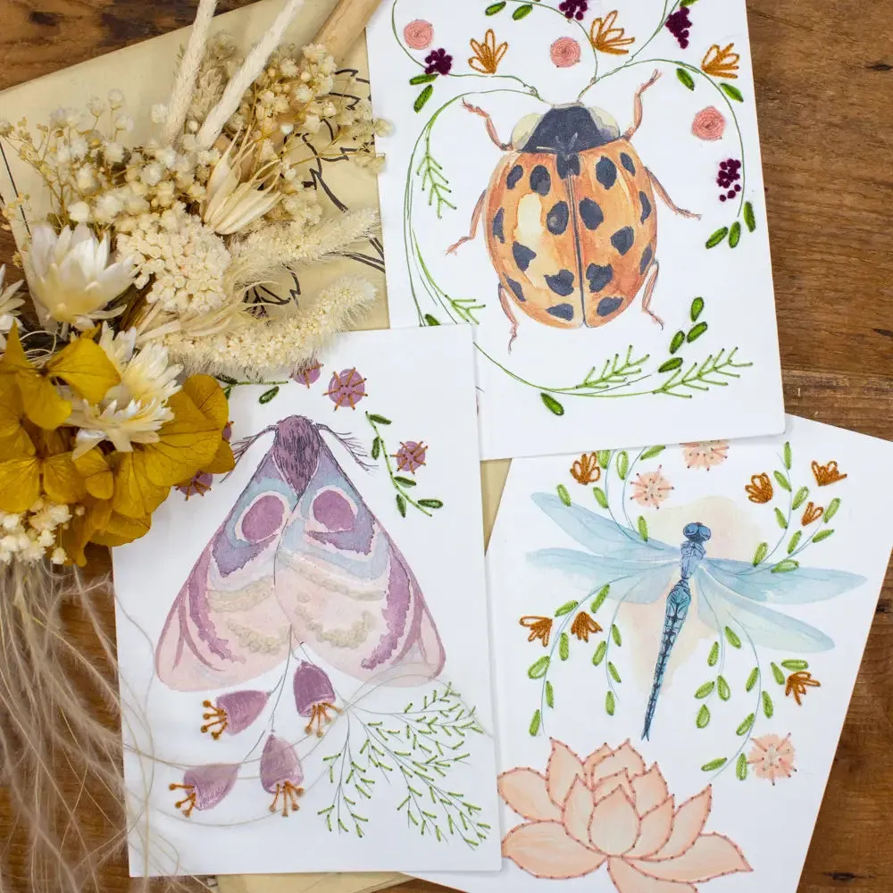 Embroidery Cards - Kit on Paper