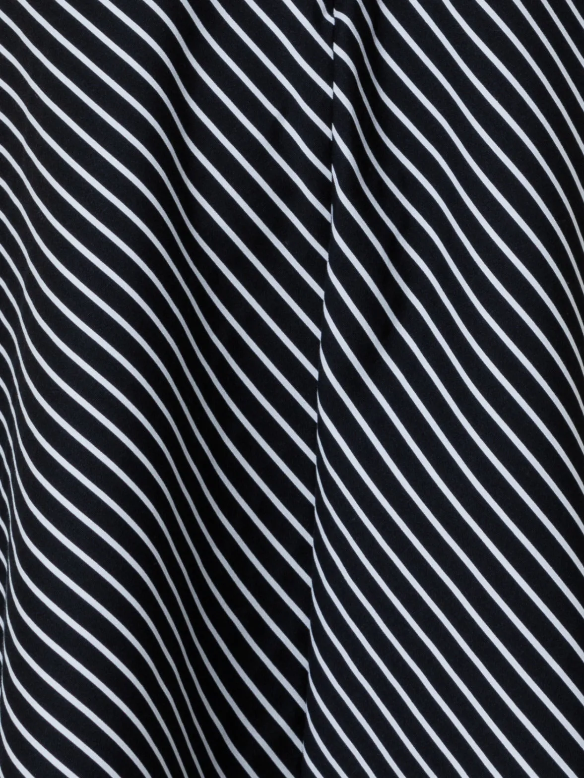 Flared Dress In Pinstripe Cotton Blend Jacquard