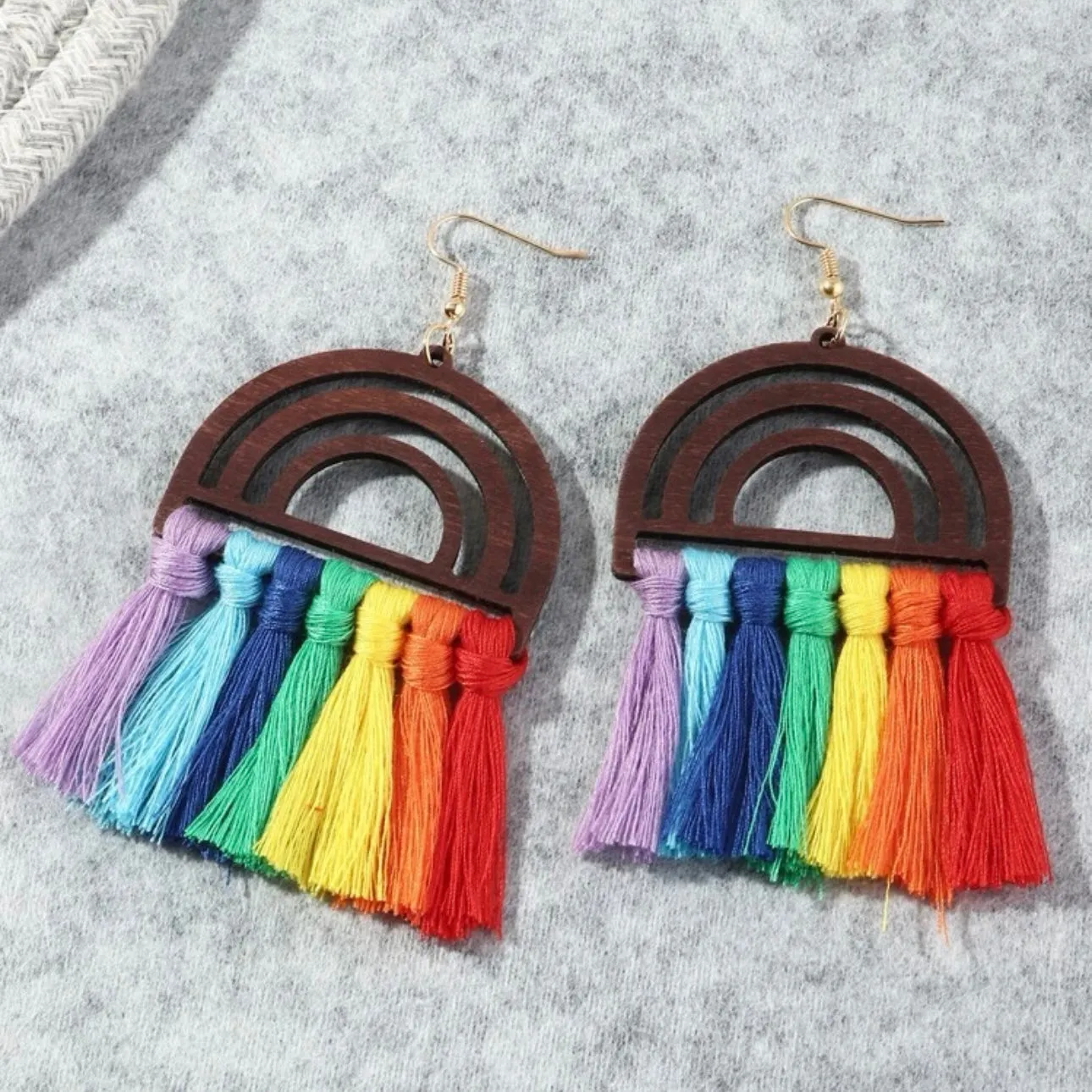 Fringe Rainbow Earrings - Fringe Earrings, PRIDE Accessories, Rainbow Accessories, Pride Parade, LGBTQ, PRIDE Parade