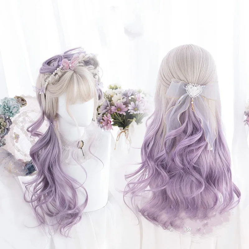 Gradient violet Lolita wig by0992