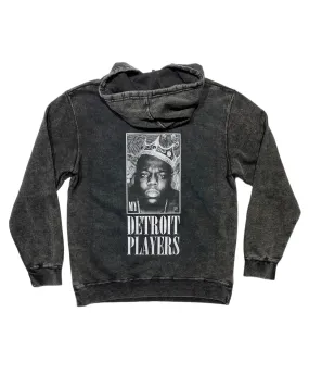 Ink Detroit - My Detroit Players Mineral Wash Hoodie - Black