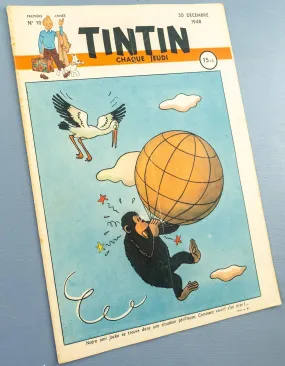 JOURNAL TINTIN Issue 10: 1948 Herge Cover Edition Vintage Comic EO Couverture