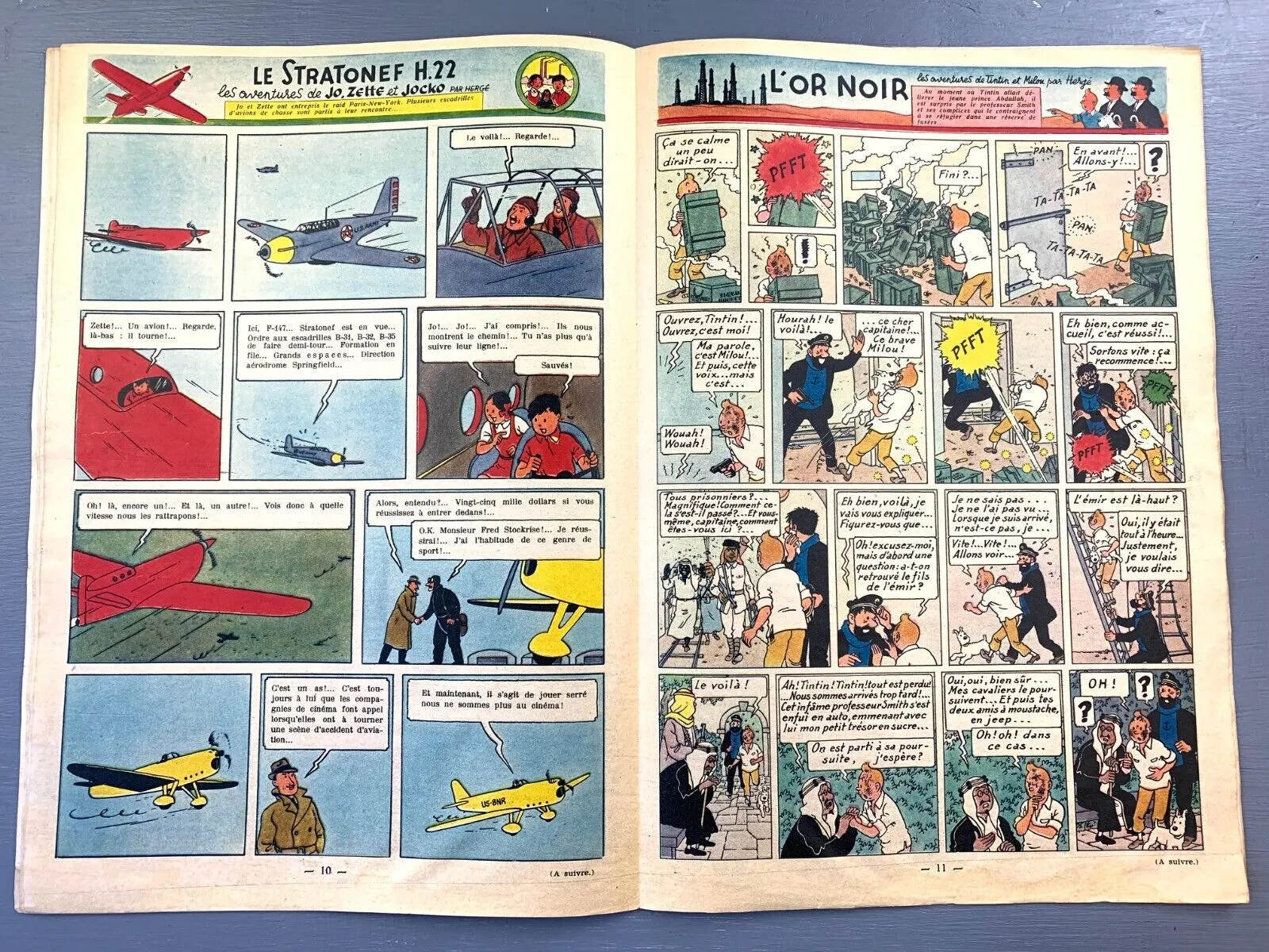 JOURNAL TINTIN Issue 52: 1949 Herge Cover Edition Vintage Comic EO Couverture