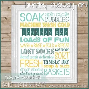 Laundry Room Subway Art PRINTABLE