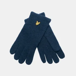 Lyle & Scott Racked Rib Gloves Dark Navy