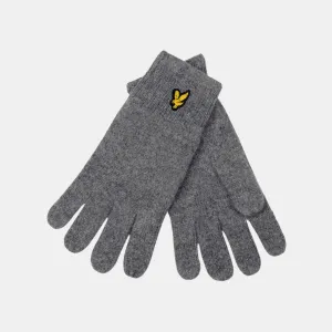 Lyle & Scott Racked Rib Gloves Mid Grey Marl