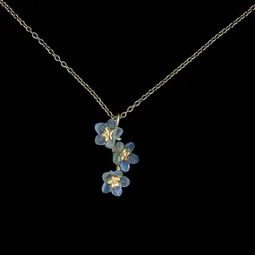 Michael Michaud Forget Me Not Triple Flower Pendant