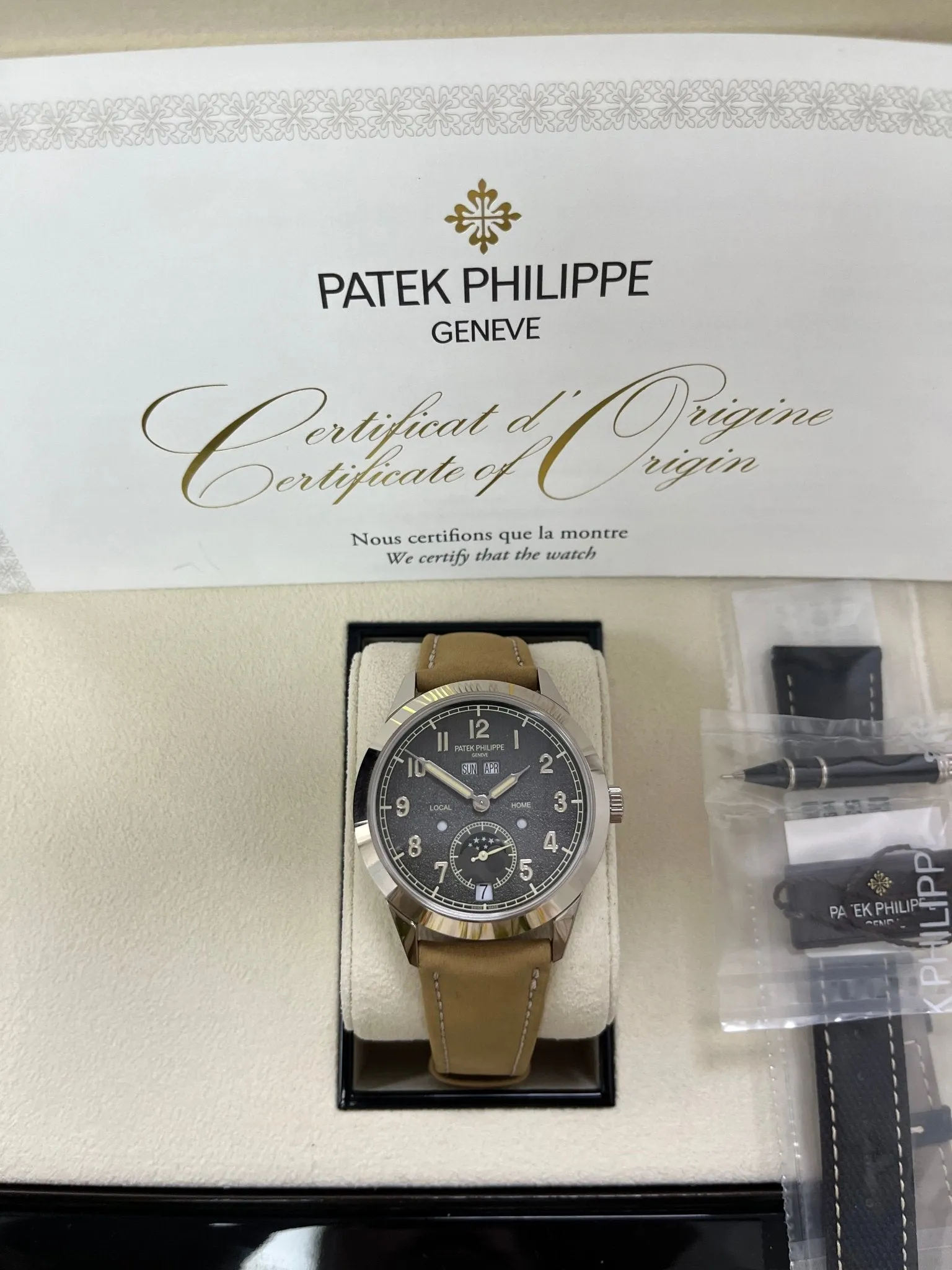 Patek Philippe Annual Calendar Travel Time White Gold (Reference # 5326G)