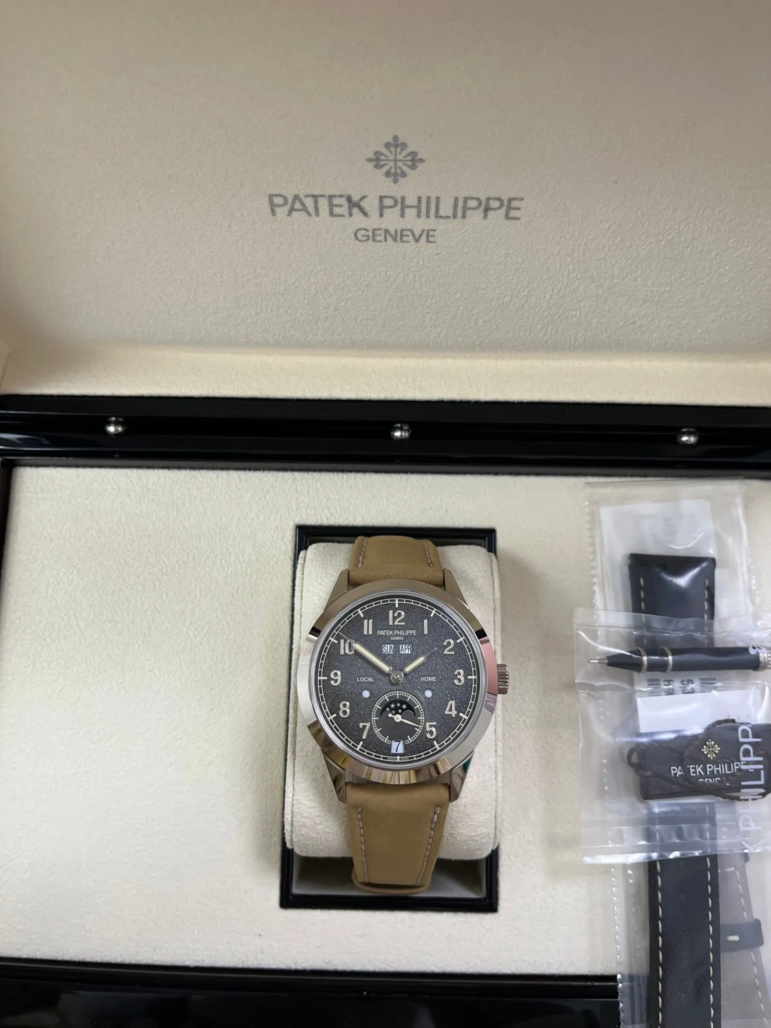 Patek Philippe Annual Calendar Travel Time White Gold (Reference # 5326G)