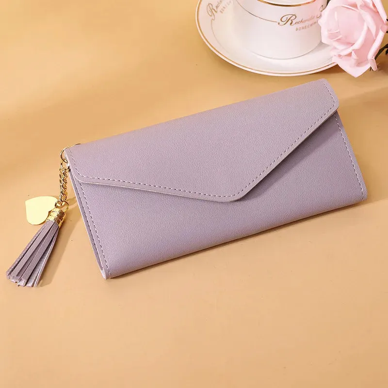 Portefeuille ou Pochette très féminine 2 modèles au choix, long ou court (8 coloris)