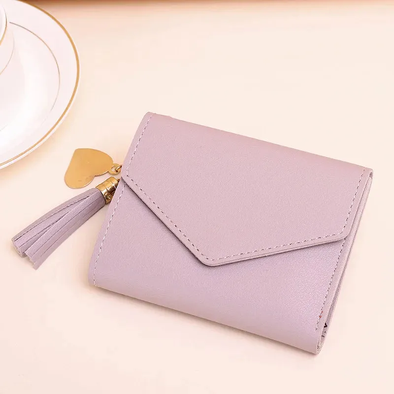 Portefeuille ou Pochette très féminine 2 modèles au choix, long ou court (8 coloris)