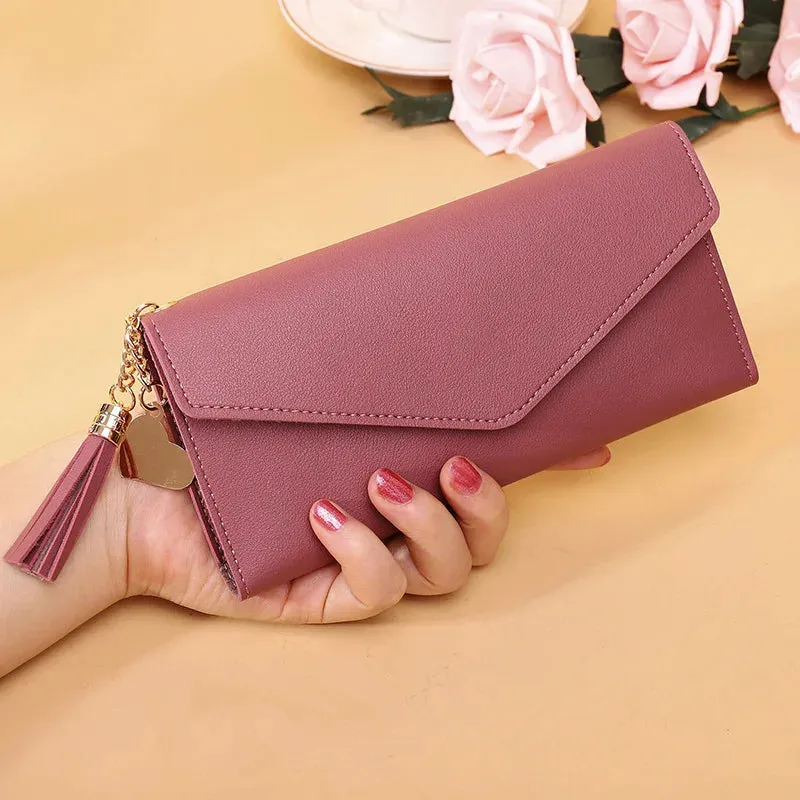 Portefeuille ou Pochette très féminine 2 modèles au choix, long ou court (8 coloris)