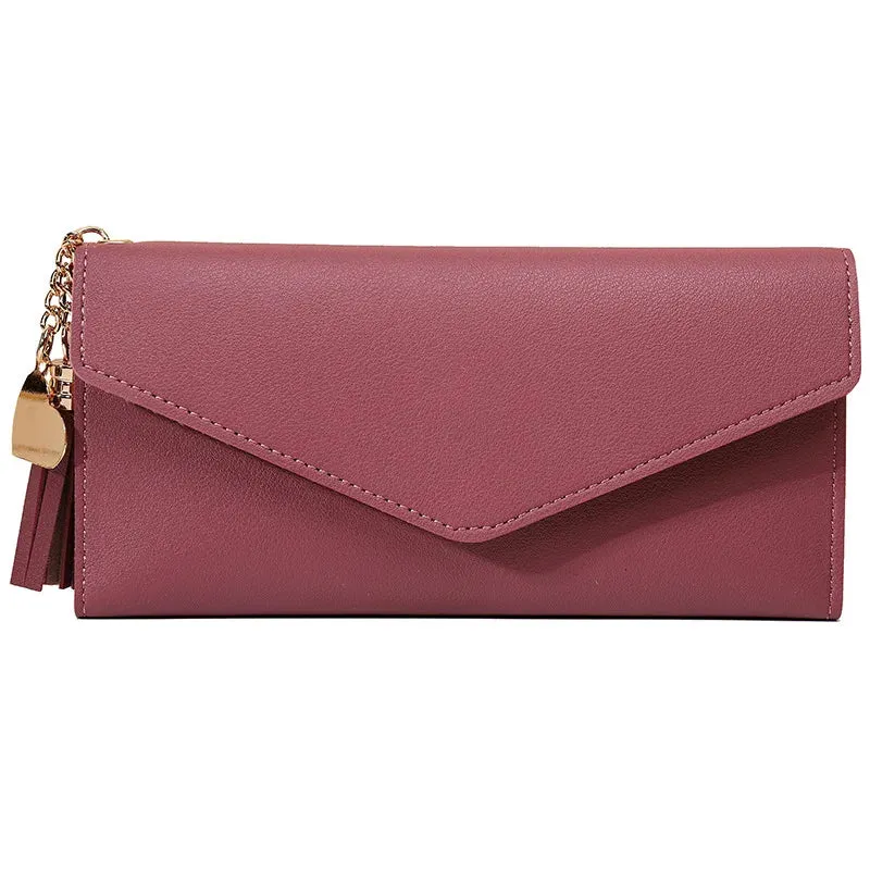 Portefeuille ou Pochette très féminine 2 modèles au choix, long ou court (8 coloris)