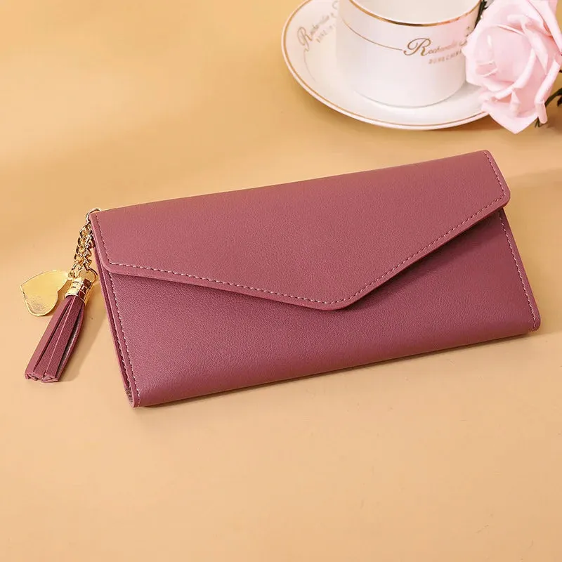 Portefeuille ou Pochette très féminine 2 modèles au choix, long ou court (8 coloris)