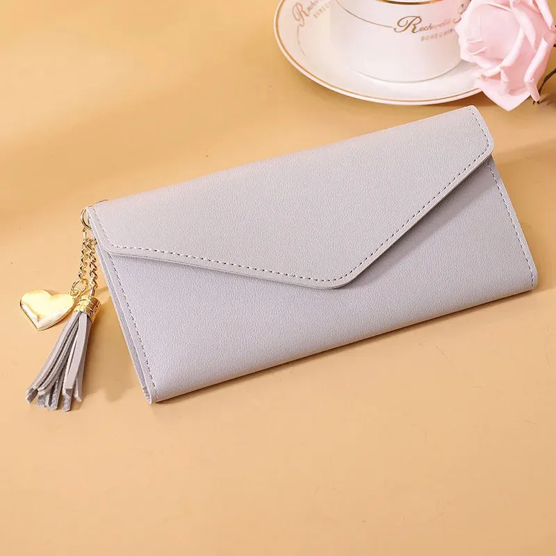 Portefeuille ou Pochette très féminine 2 modèles au choix, long ou court (8 coloris)