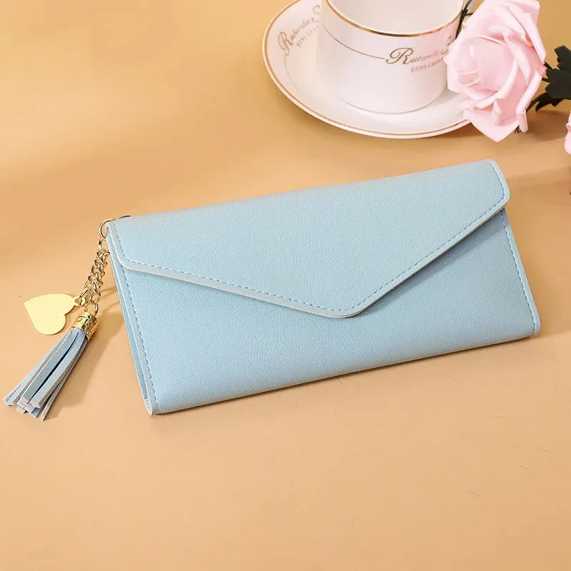 Portefeuille ou Pochette très féminine 2 modèles au choix, long ou court (8 coloris)