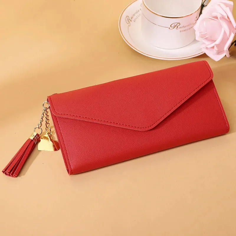 Portefeuille ou Pochette très féminine 2 modèles au choix, long ou court (8 coloris)