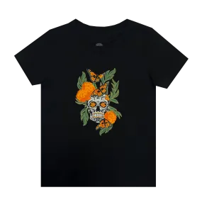 Youth Marigold Sugar Skull Tee